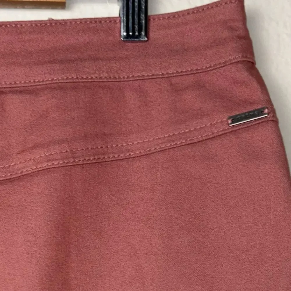 Prana Kara skirt Women's Size 14 Lacquered Rose Pink Stretch Denim A-Line